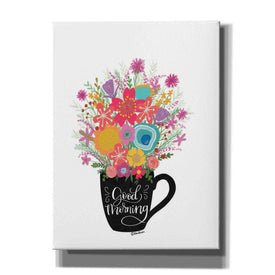 'Good Morning Coffee Floral' by Lisa Larson, Canvas Wall Art