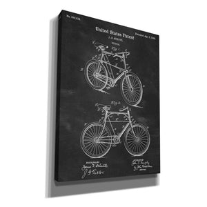 'Bicycle Blueprint Patent Chalkboard' Canvas Wall Art,Size A Portrait