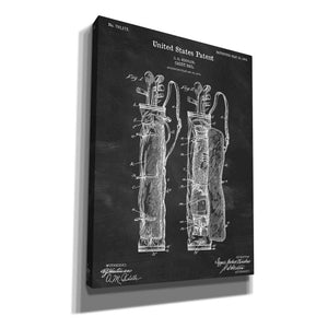 'Golf Bag Caddy Blueprint Patent Chalkboard' Canvas Wall Art,Size A Portrait