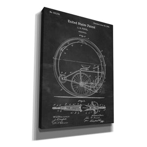 'Monocycle Blueprint Patent Chalkboard' Canvas Wall Art,Size A Portrait