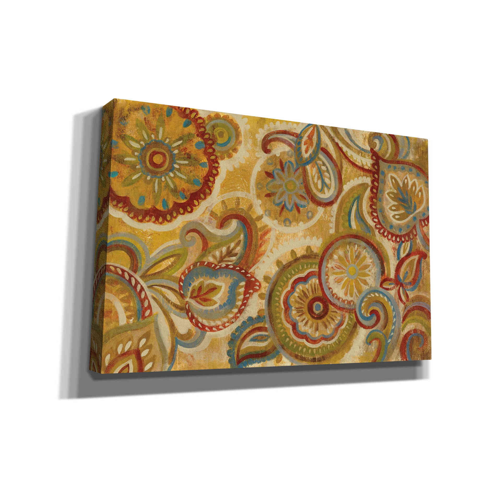 "Mandala and Paisley" by Silvia Vassileva, Canvas Wall Art,Size A Landscape