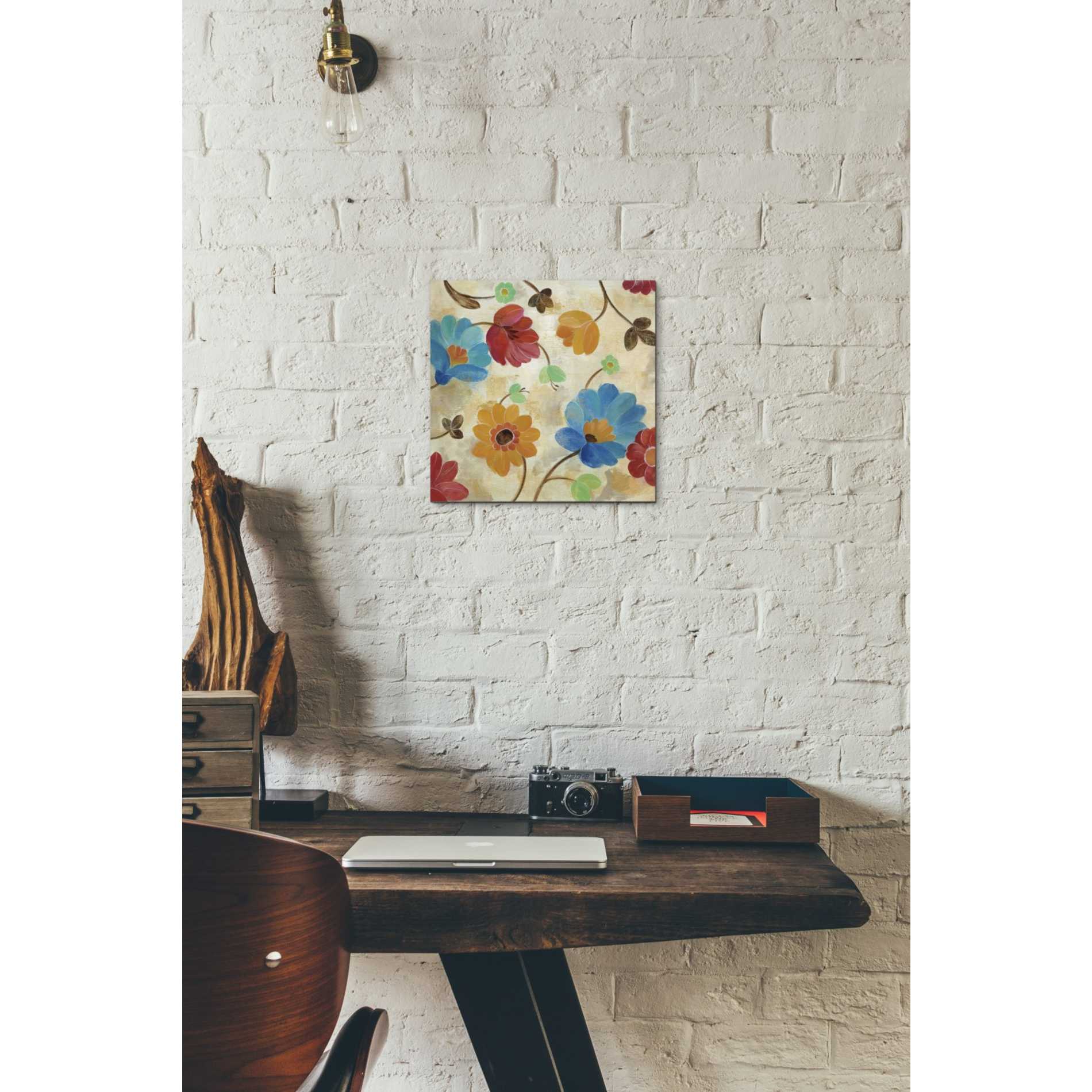 'Coral and Teal Garden I' by Silvia Vassileva, Canvas Wall Art,12 x 12