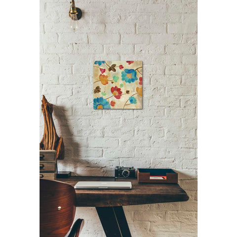 Image of 'Coral and Teal Garden II' by Silvia Vassileva, Canvas Wall Art,12 x 12