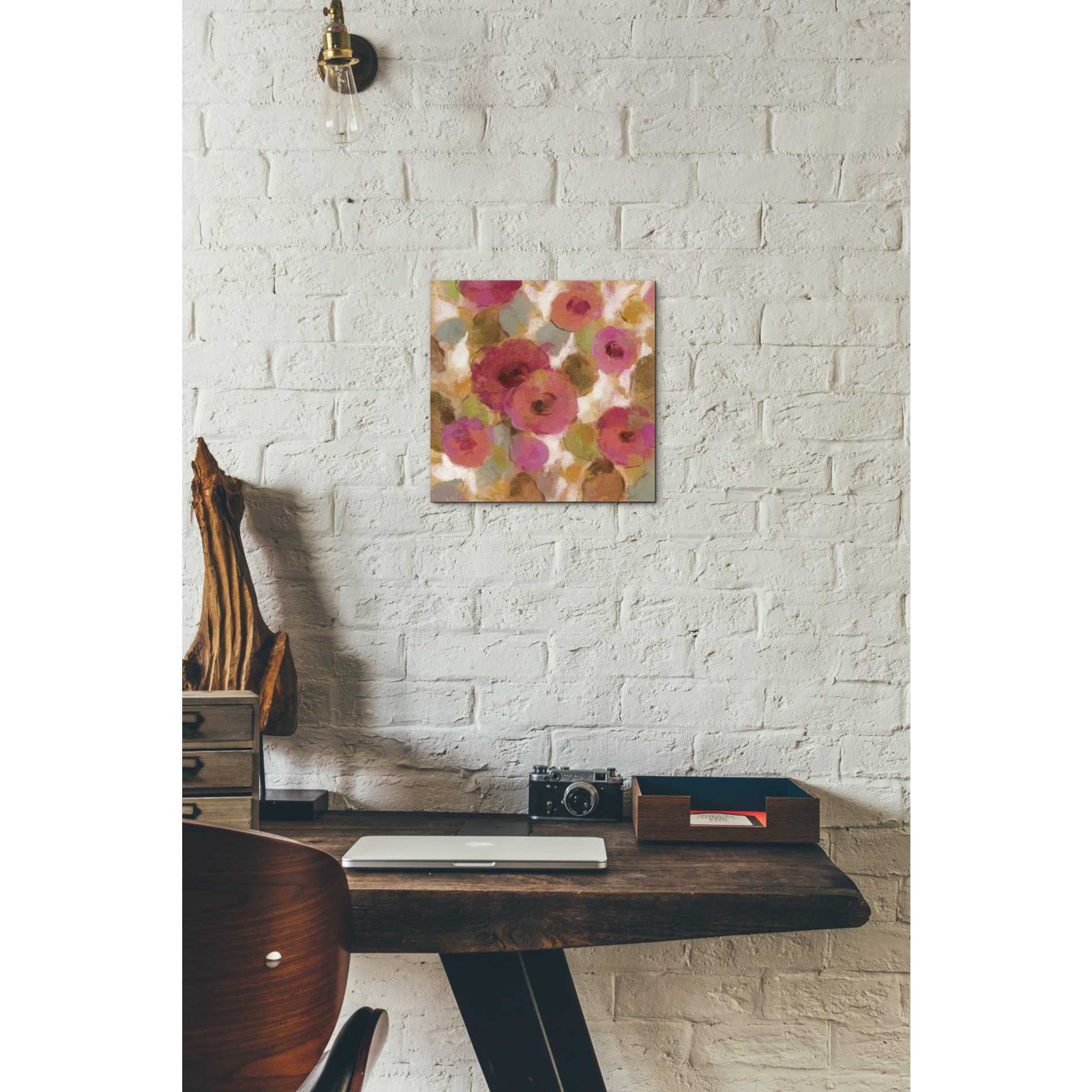 'Glorious Pink Floral II' by Silvia Vassileva, Canvas Wall Art,12 x 12