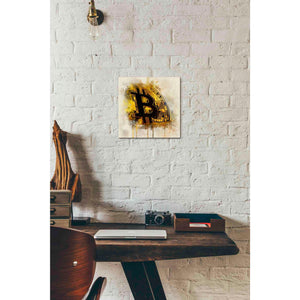'Bitcoin Era in Gold' by Surma and Guillen, Canvas Wall Art,12 x 12