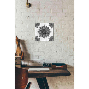 'Mandala Morning VI Black and White' by Anne Tavoletti, Canvas Wall Art,12 x 12