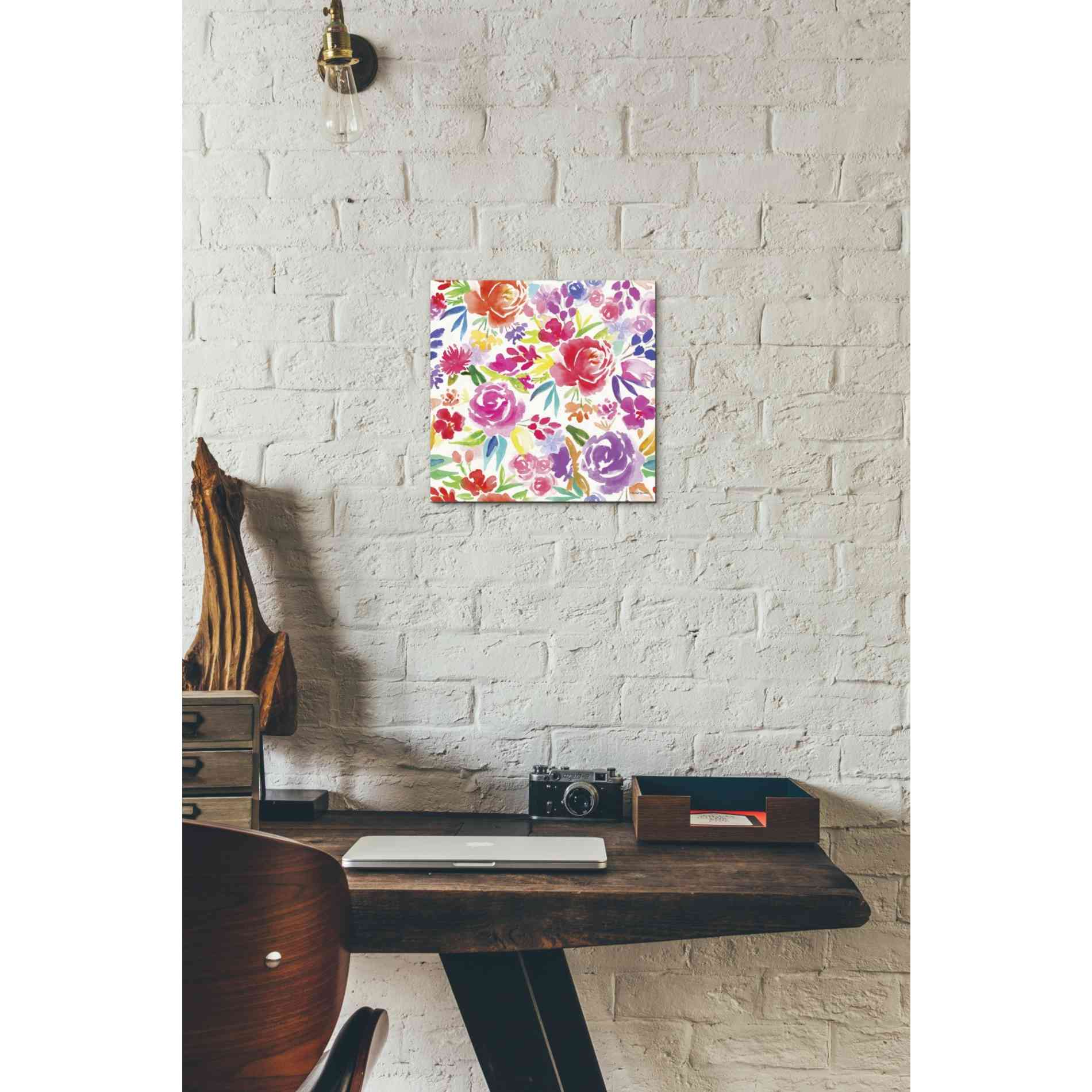 'Vibrant Floral Pattern' by Rachel Nieman, Canvas Wall Art,12 x 12