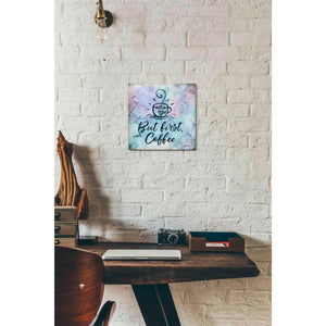 'But First Coffee' by Britt Hallowell, Canvas Wall Art,12 x 12