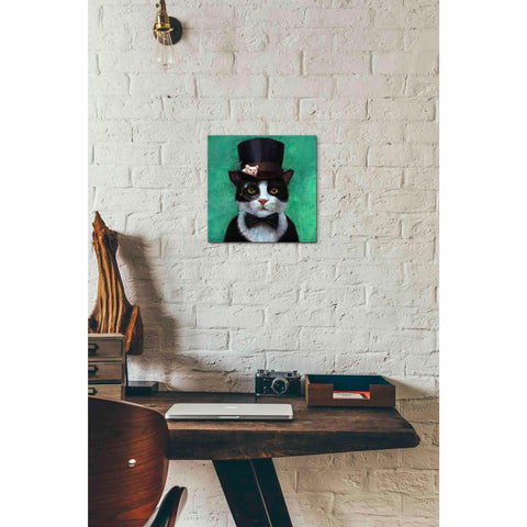 Image of 'Tuxedo Cat' by Lucia Heffernan, Canvas Wall Art,12 x 12