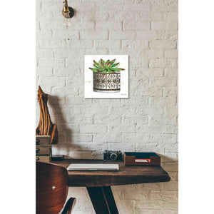 'Mud Cloth Vase VI' by Cindy Jacobs, Canvas Wall Art,12 x 12