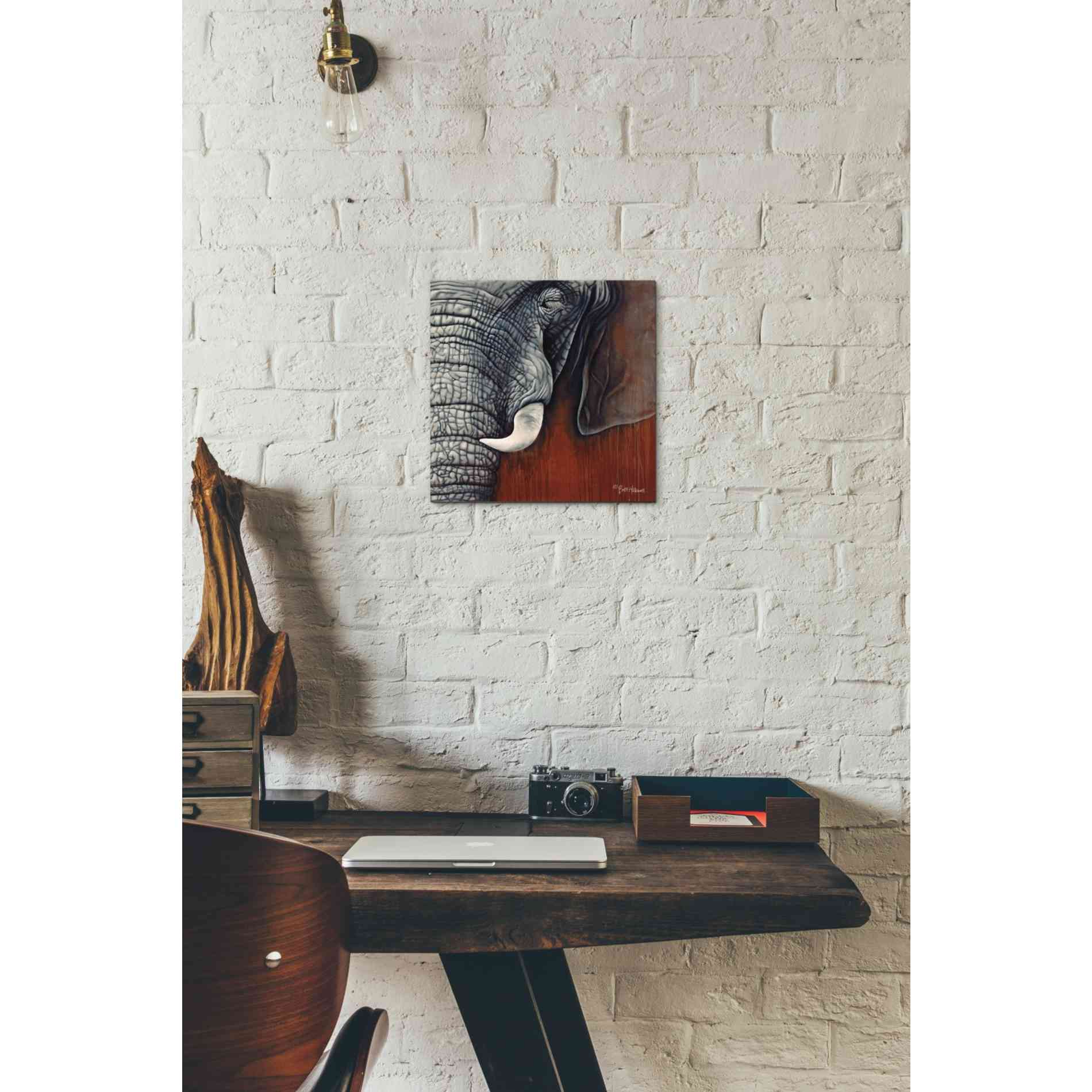 'Revering Tembo' by Britt Hallowell, Canvas Wall Art,12 x 12