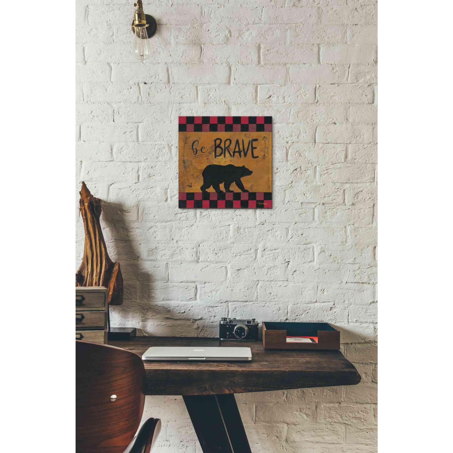 'Be Brave' by Britt Hallowell, Canvas Wall Art,12 x 12
