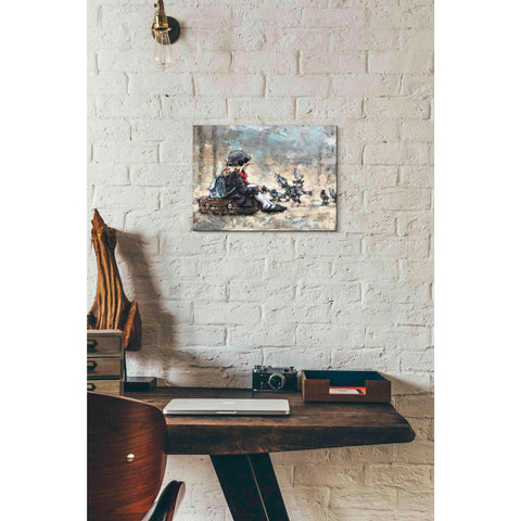 Image of 'Waiting for the Train' by Alexander Gunin, Canvas Wall Art,16 x 12