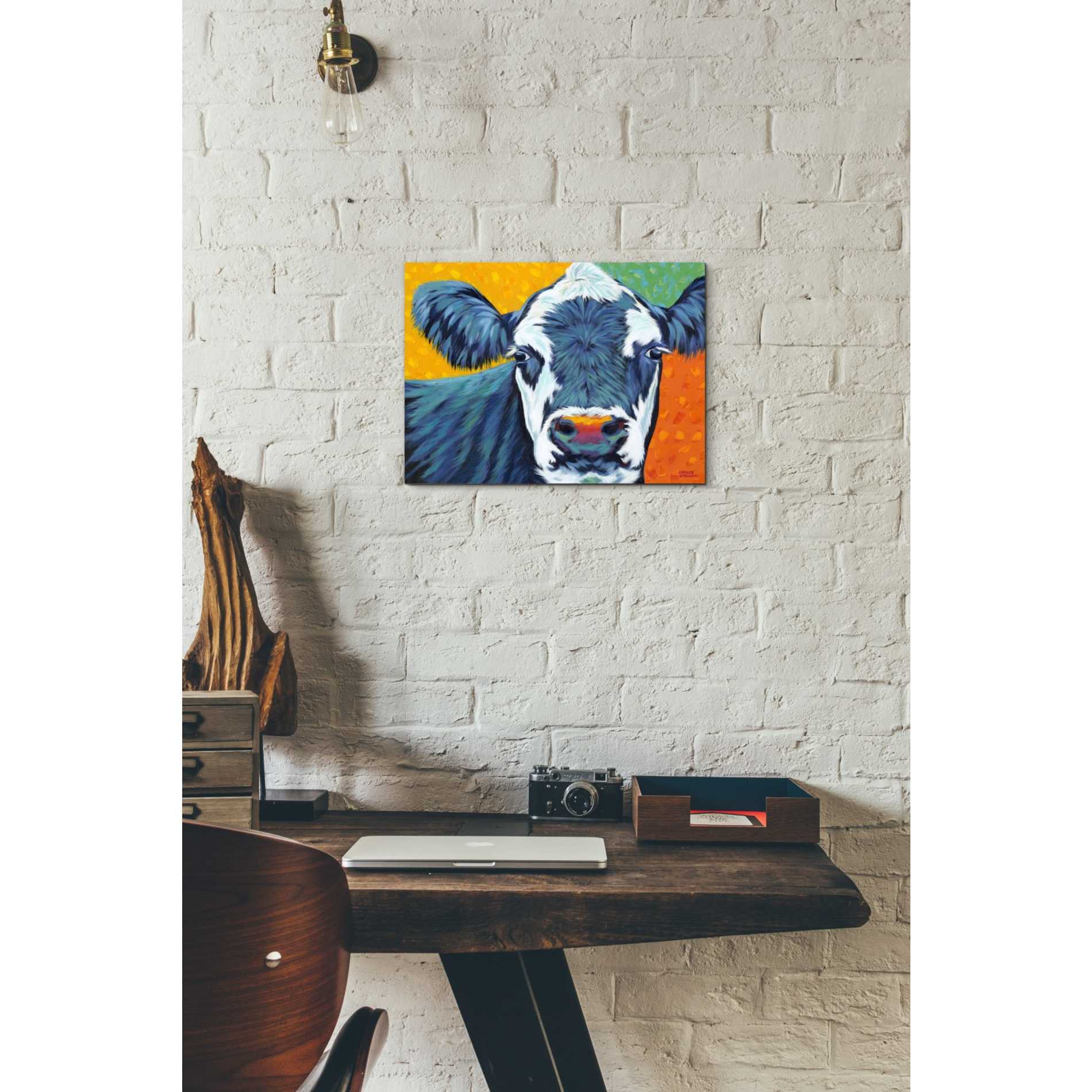 'Colorful Country Cows I' by Carolee Vitaletti, Giclee Canvas Wall Art