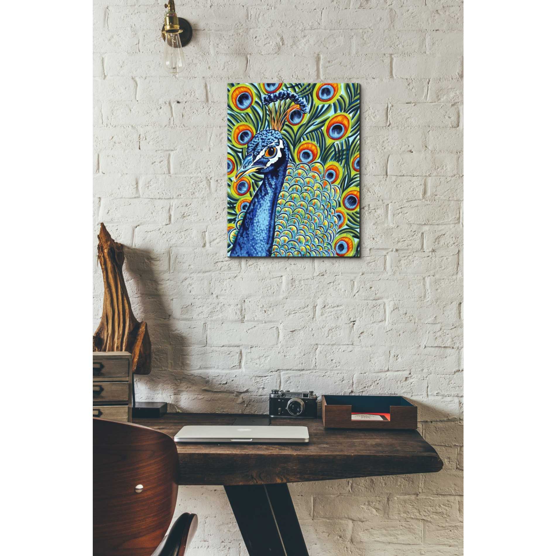 'Plumed Peacock I' by Carolee Vitaletti, Giclee Canvas Wall Art