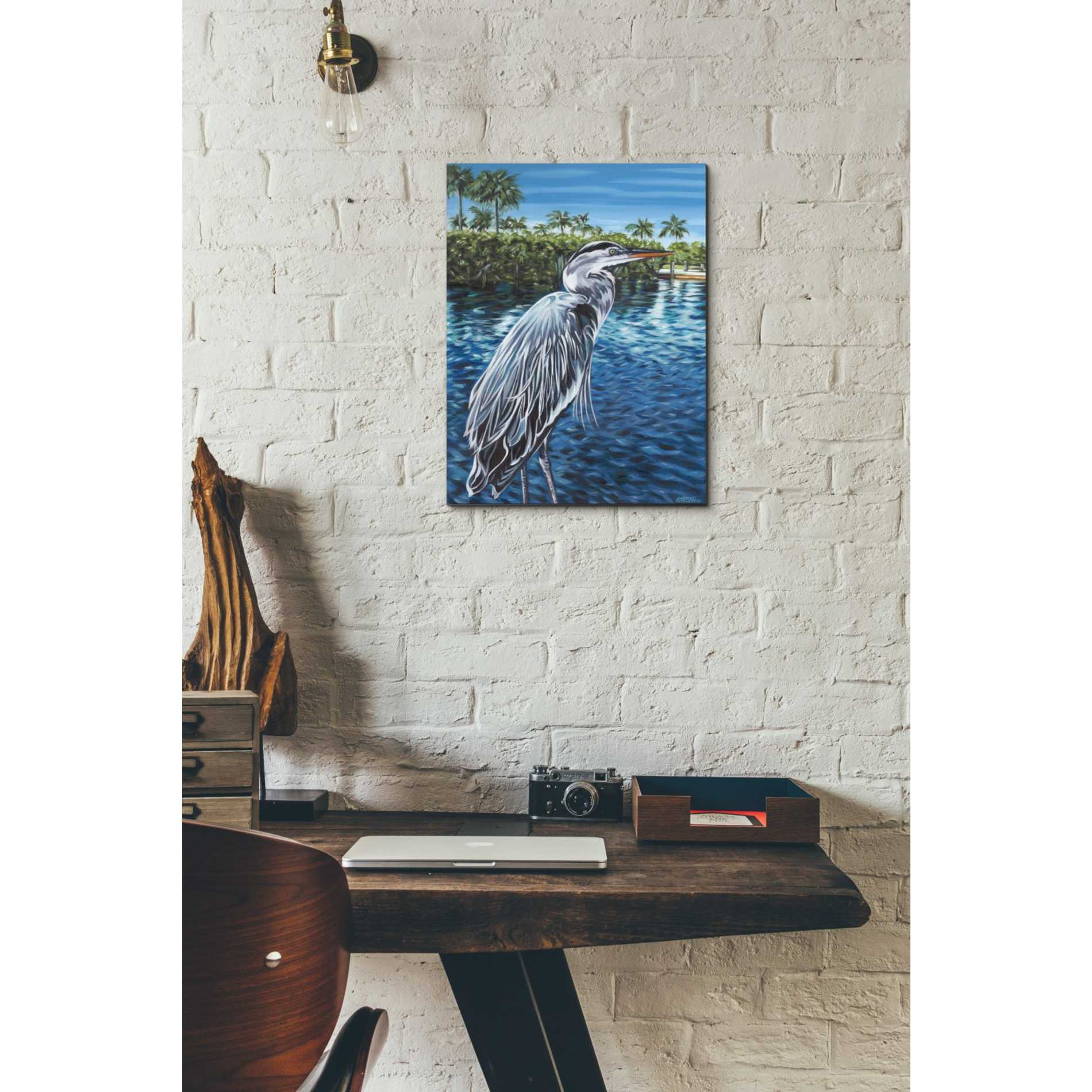 'Peaceful Heron I' by Carolee Vitaletti, Giclee Canvas Wall Art