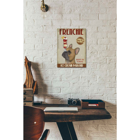 Image of 'French Bulldog Ice Cream,' by Fab Funky, Giclee Canvas Wall Art