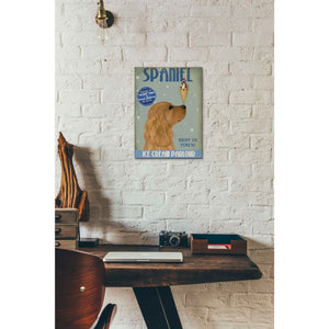 'Cocker Spaniel, Golden, Ice Cream,' by Fab Funky, Giclee Canvas Wall Art