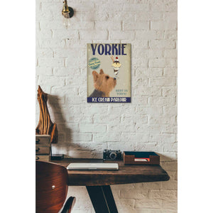 'Yorkshire Terrier Ice Cream,' by Fab Funky, Giclee Canvas Wall Art