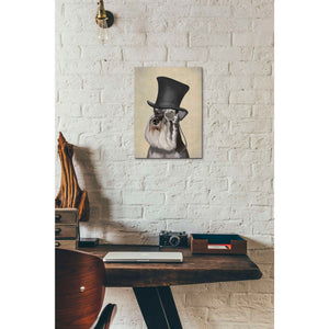 'Schnauzer, Formal Hound and Hat' by Fab Funky, Giclee Canvas Wall Art