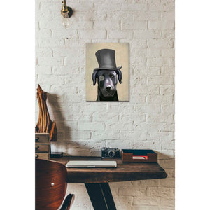 'Black Labrador, Formal Hound and Hat' by Fab Funky, Giclee Canvas Wall Art