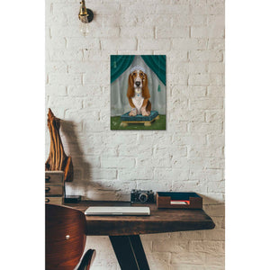 'Basset Hound and Tiara' by Fab Funky, Giclee Canvas Wall Art