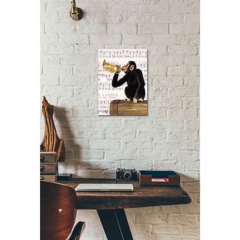 Image of 'Monkey Playing Trumpet' by Fab Funky, Giclee Canvas Wall Art