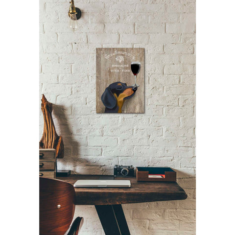 Image of 'Dog Au Vin Dachshund' by Fab Funky, Canvas Wall Art,12 x 16
