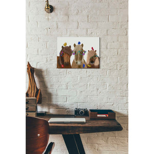 'Horse Trio with Flower Glasses' by Fab Funky, Giclee Canvas Wall Art