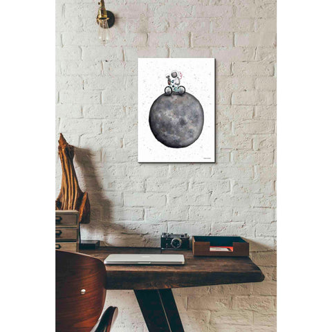 Image of 'Bike on Moon' by Rachel Nieman, Canvas Wall Art,12 x 16