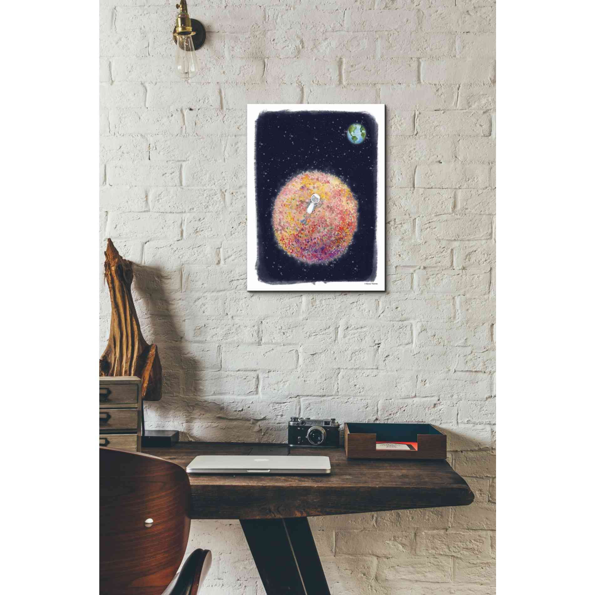 'Chillin on Moon' by Rachel Nieman, Canvas Wall Art,12 x 16