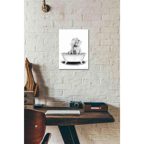 Image of 'Elephant in Tub' by Rachel Nieman, Canvas Wall Art,12 x 16