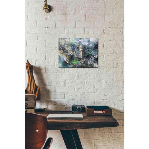 Image of 'London Green - Big Ben' by Mark Lague, Canvas Wall Art,16 x 12