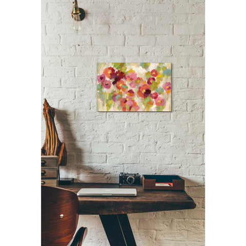 Image of "Coral and Emerald Garden I" by Silvia Vassileva, Canvas Wall Art,18 x 12