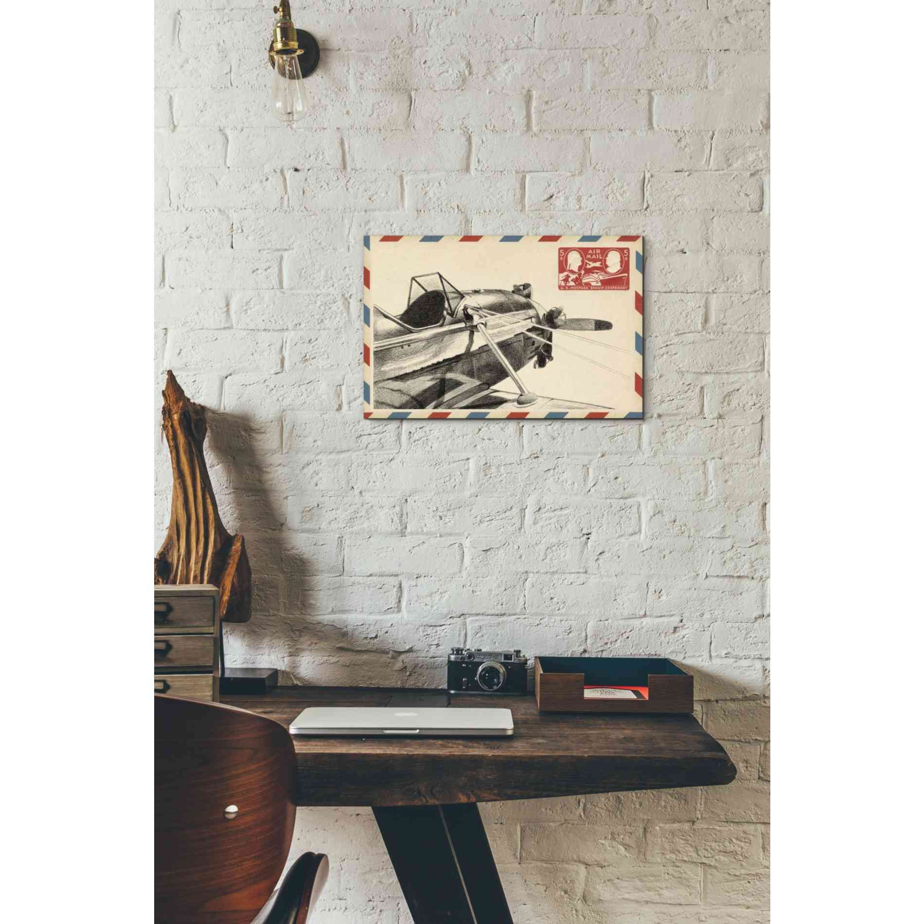 'Small Vintage Airmail I' by Ethan Harper Canvas Wall Art,18 x 12