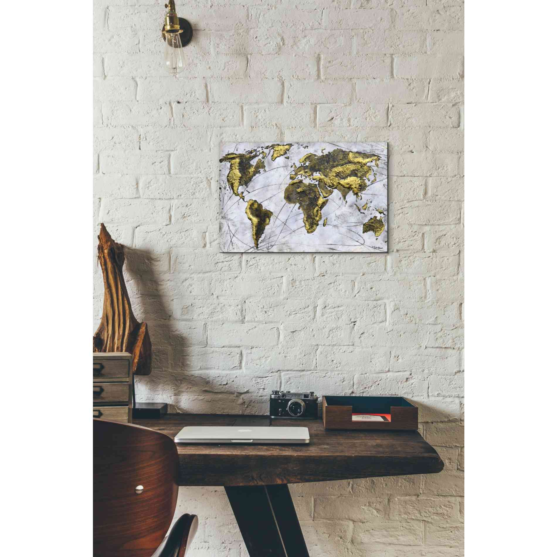 'A Wonderful World' by Britt Hallowell, Canvas Wall Art,18 x 12