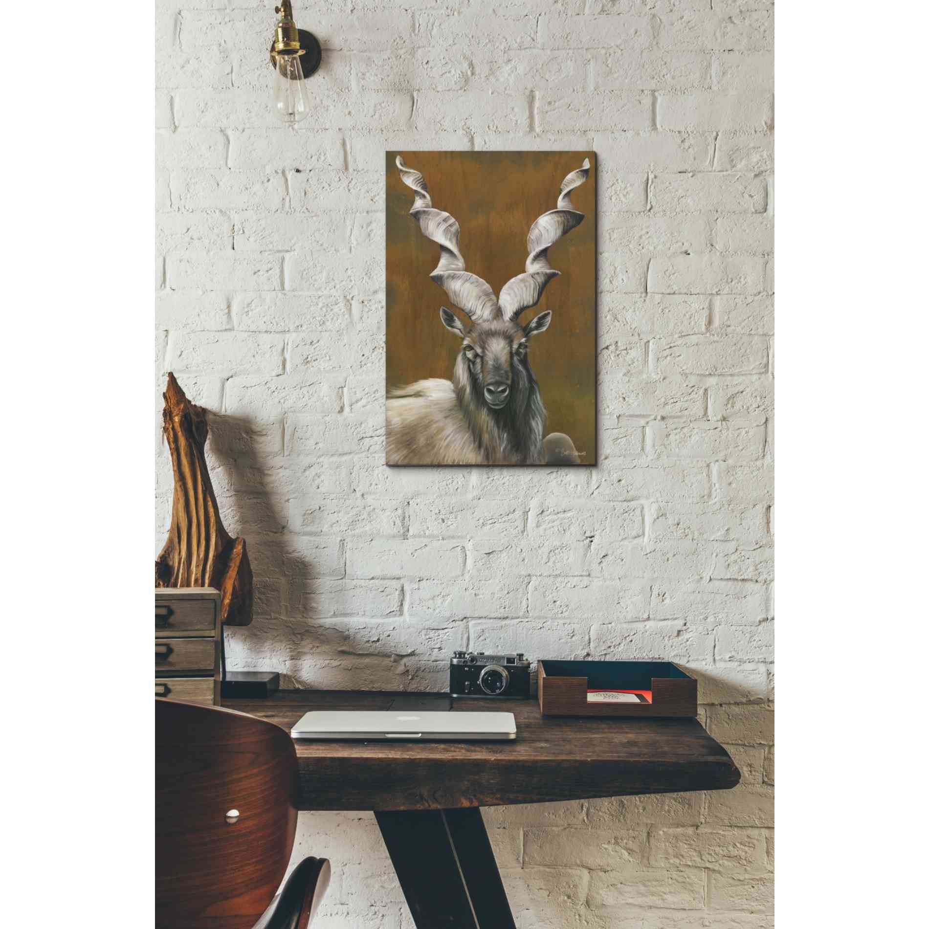'Mighty Markhor' by Britt Hallowell, Canvas Wall Art,12 x 18