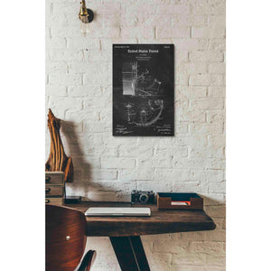 'Drum and Cymbal Blueprint Patent Chalkboard' Canvas Wall Art,12 x 18