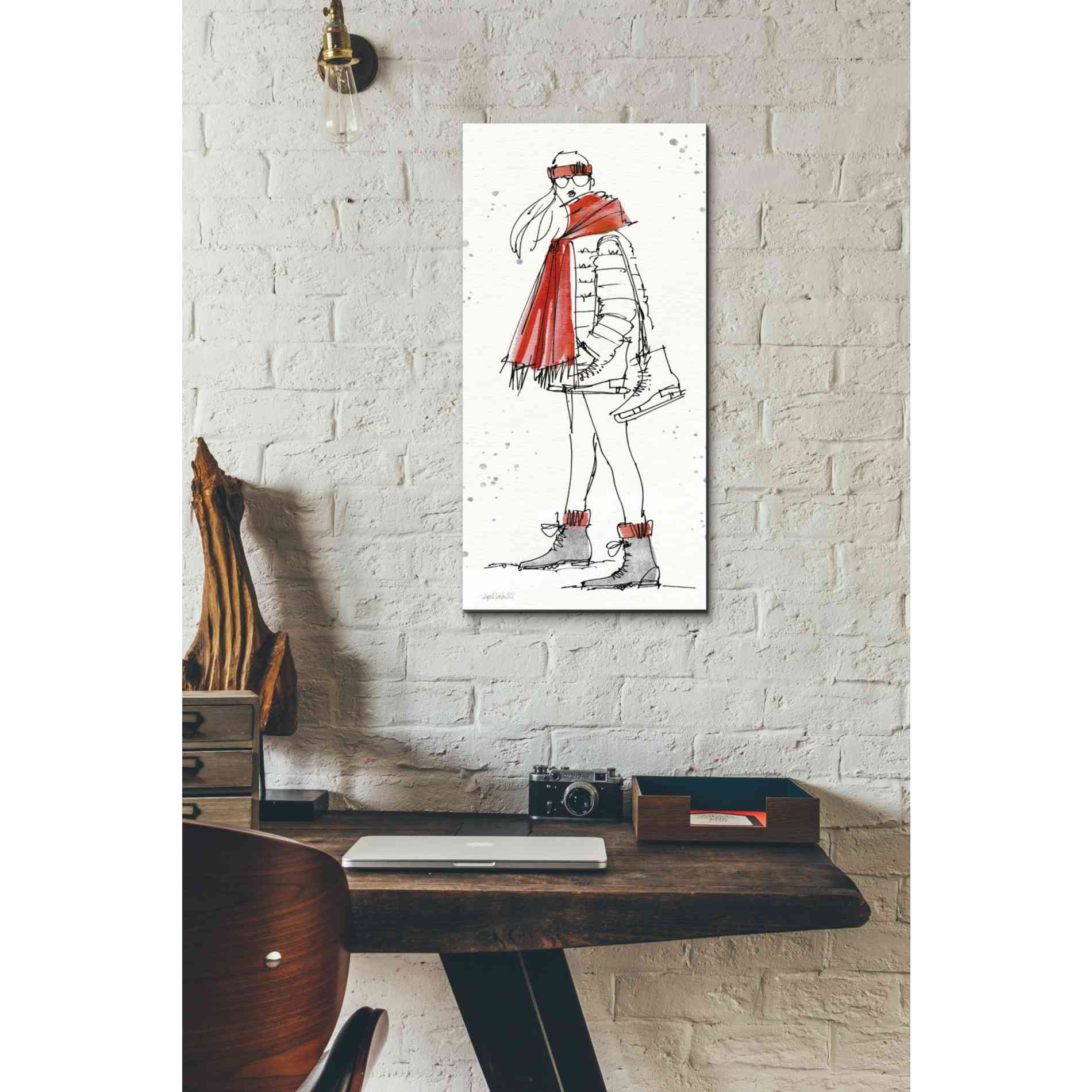 'Winter Fashion II' by Anne Tavoletti, Canvas Wall Art,12 x 24