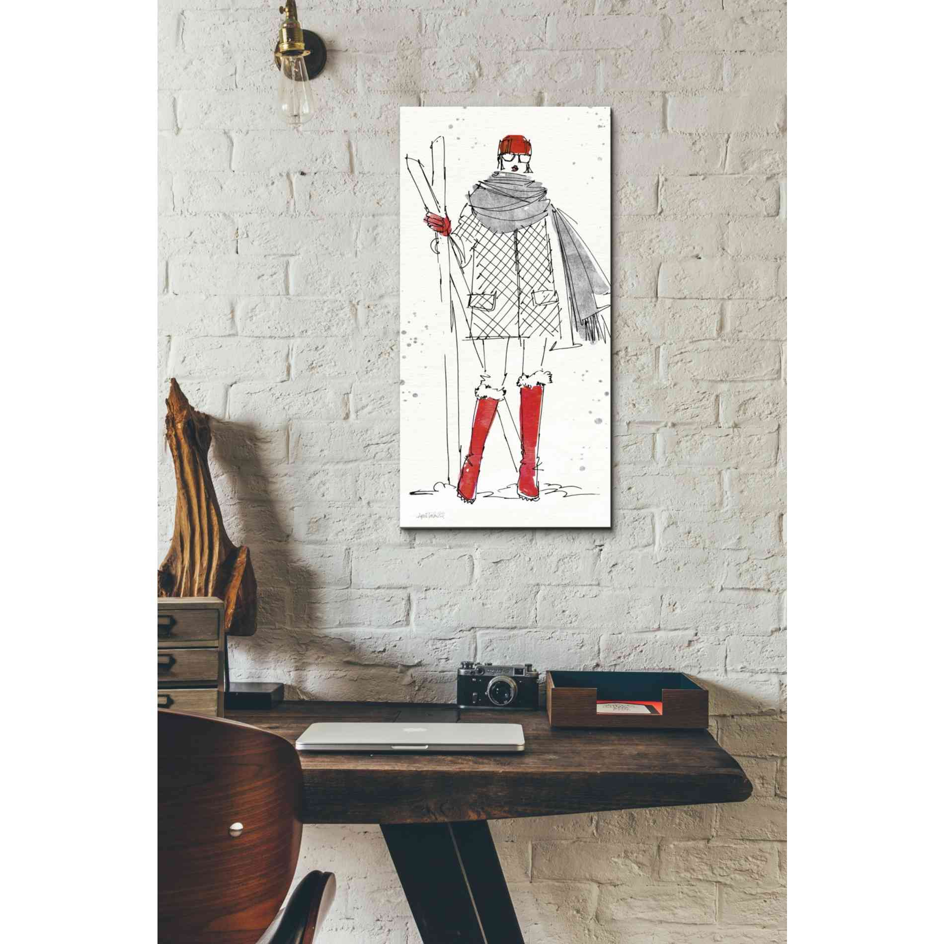 'Winter Fashion I' by Anne Tavoletti, Canvas Wall Art,12 x 24