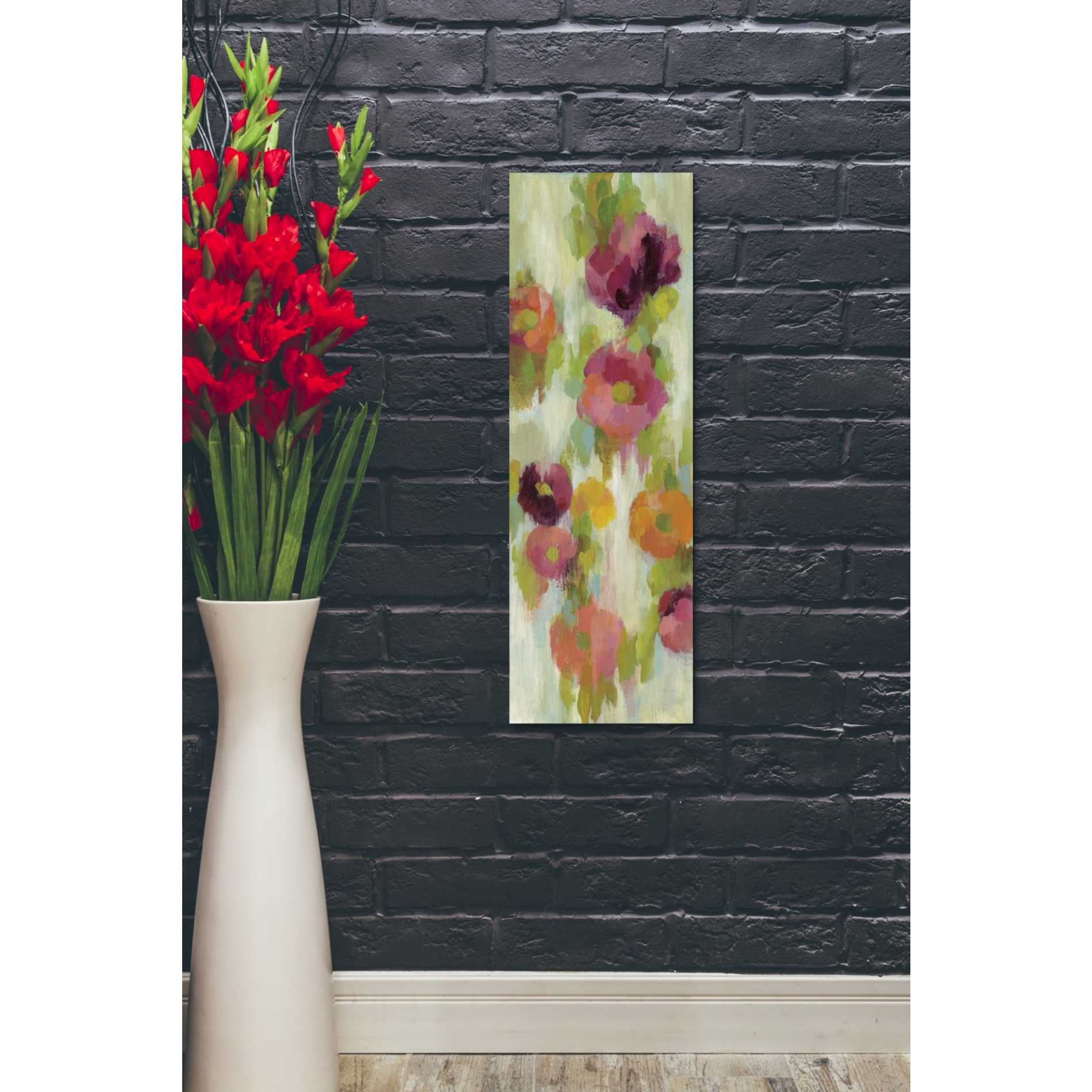 "Coral and Emerald Garden III" by Silvia Vassileva, Canvas Wall Art,12 x 36