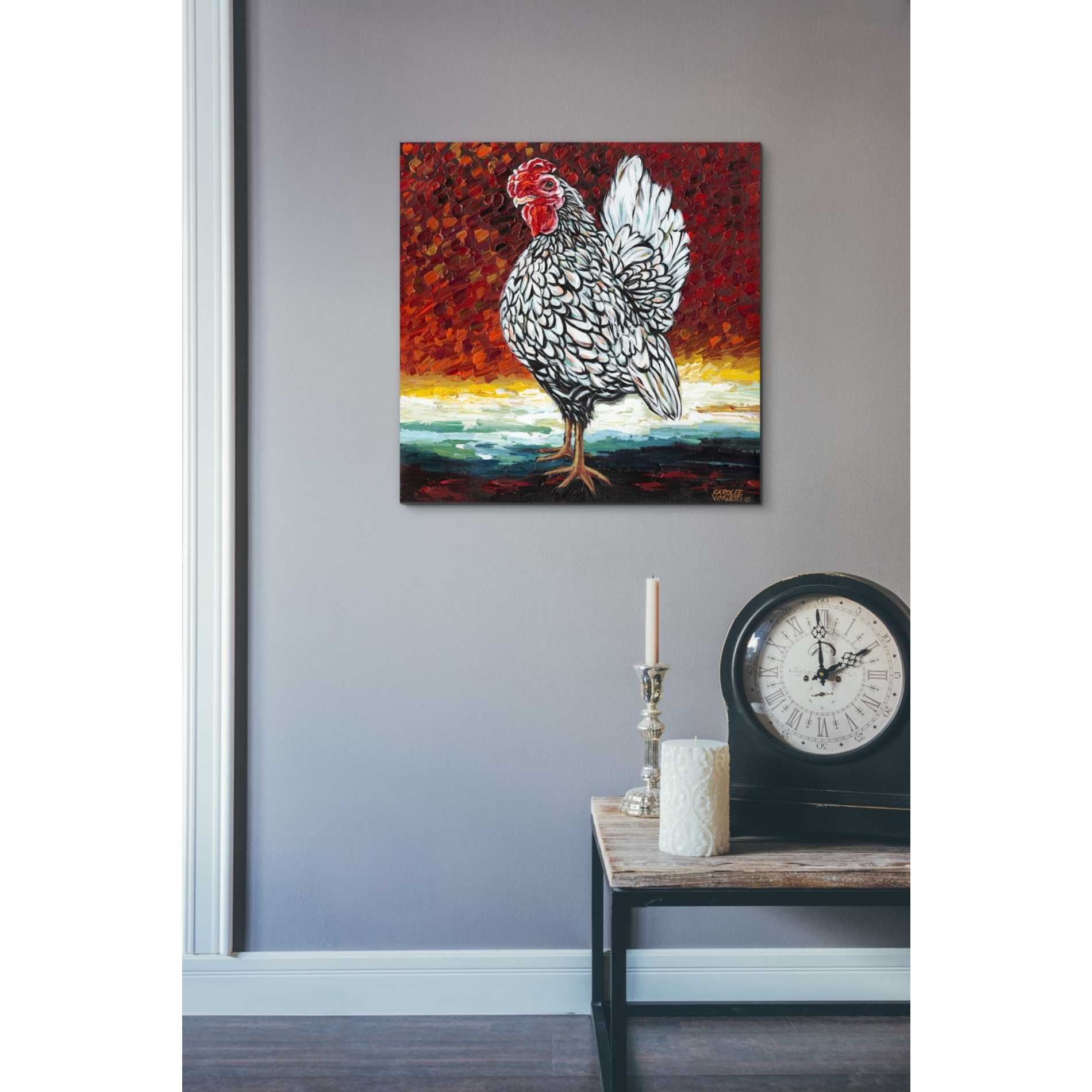 'Fancy Chicken II' by Carolee Vitaletti, Giclee Canvas Wall Art