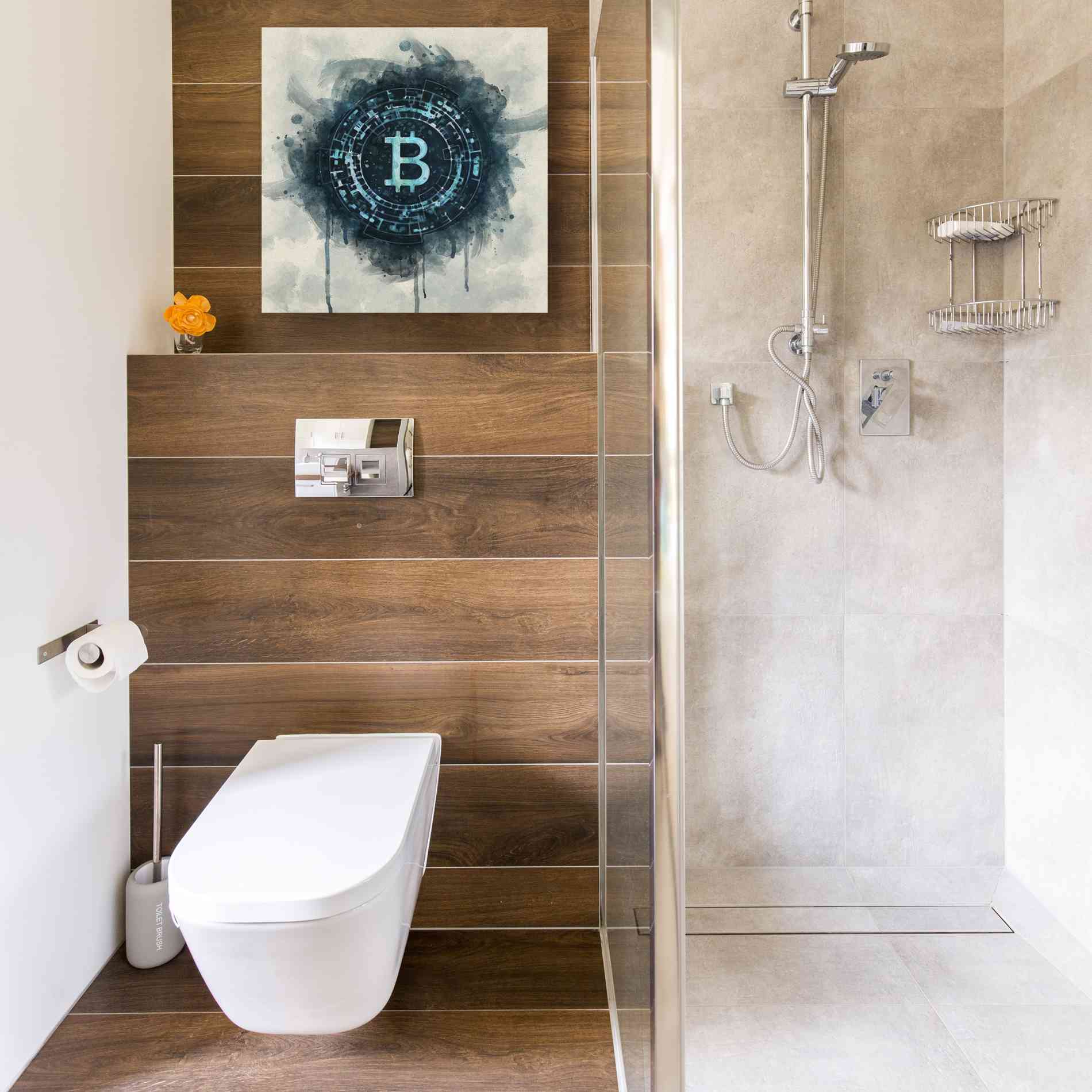 'Bitcoin Era' by Surma and Guillen, Canvas Wall Art,18 x 18