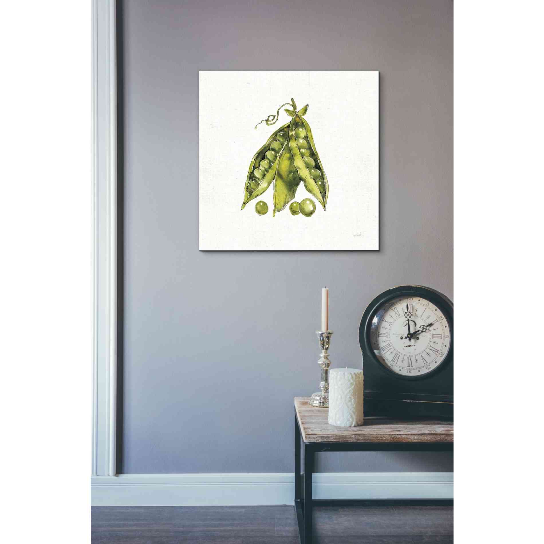 'Veggie Market IV Peas' by Anne Tavoletti, Canvas Wall Art,18 x 18