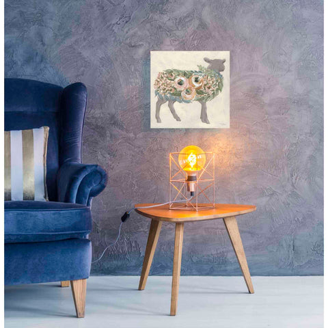 Image of 'Audrey the Lamb' by Michele Norman, Canvas Wall Art,18 x 18