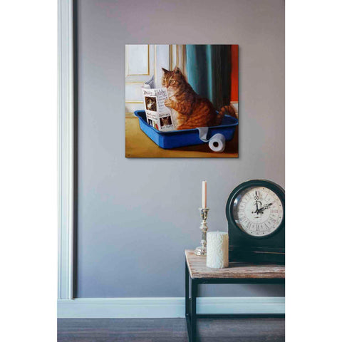 Image of 'Kitty Throne' by Lucia Heffernan, Canvas Wall Art,18 x 18