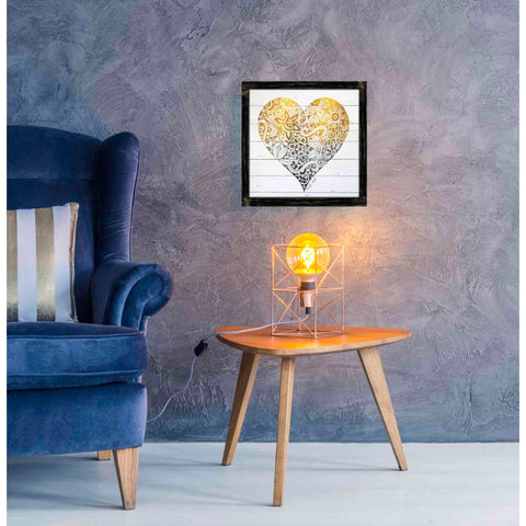 Image of 'Zen Season's Greeting Heart' by Cindy Jacobs, Canvas Wall Art,18 x 18