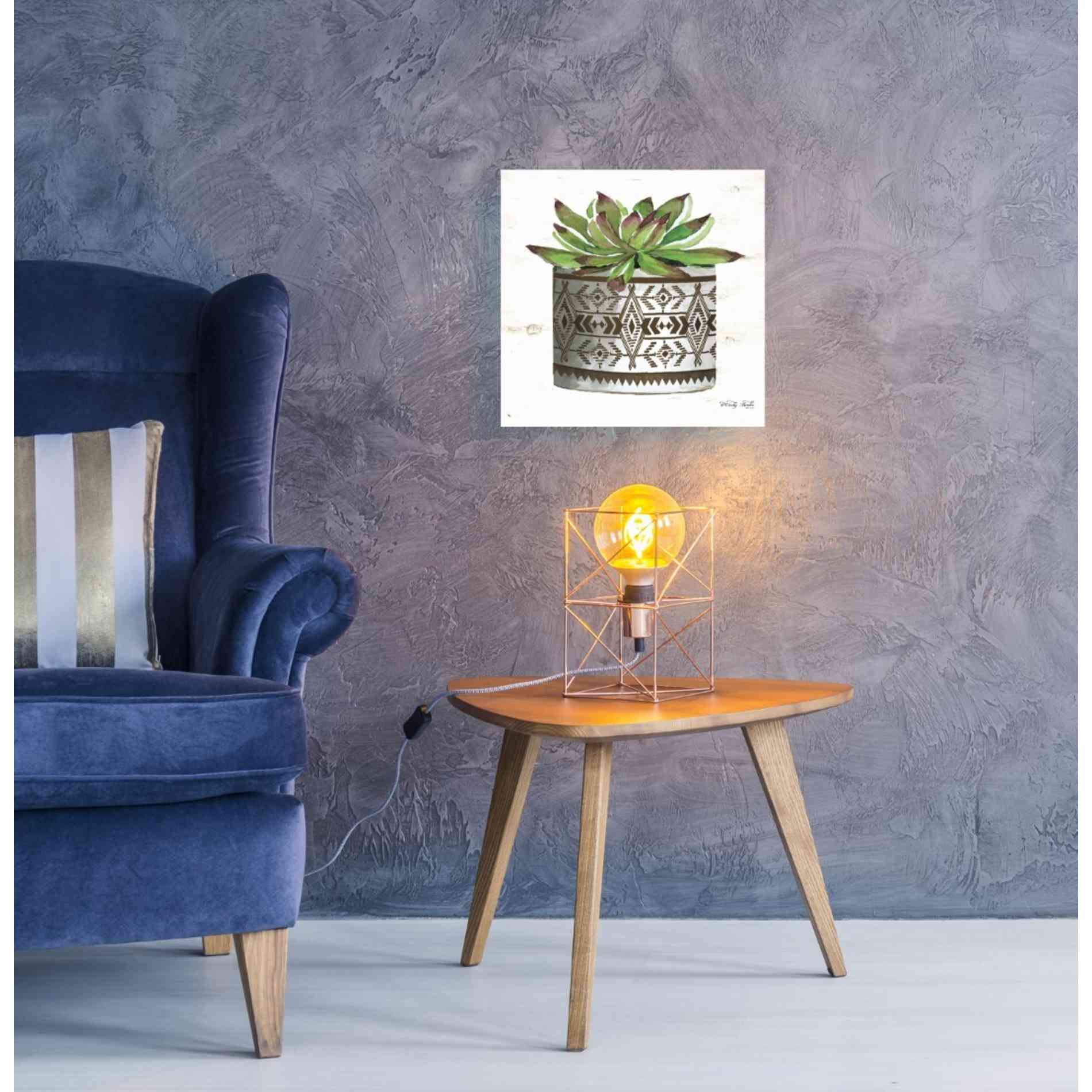 'Mud Cloth Vase VI' by Cindy Jacobs, Giclee Canvas Wall Art