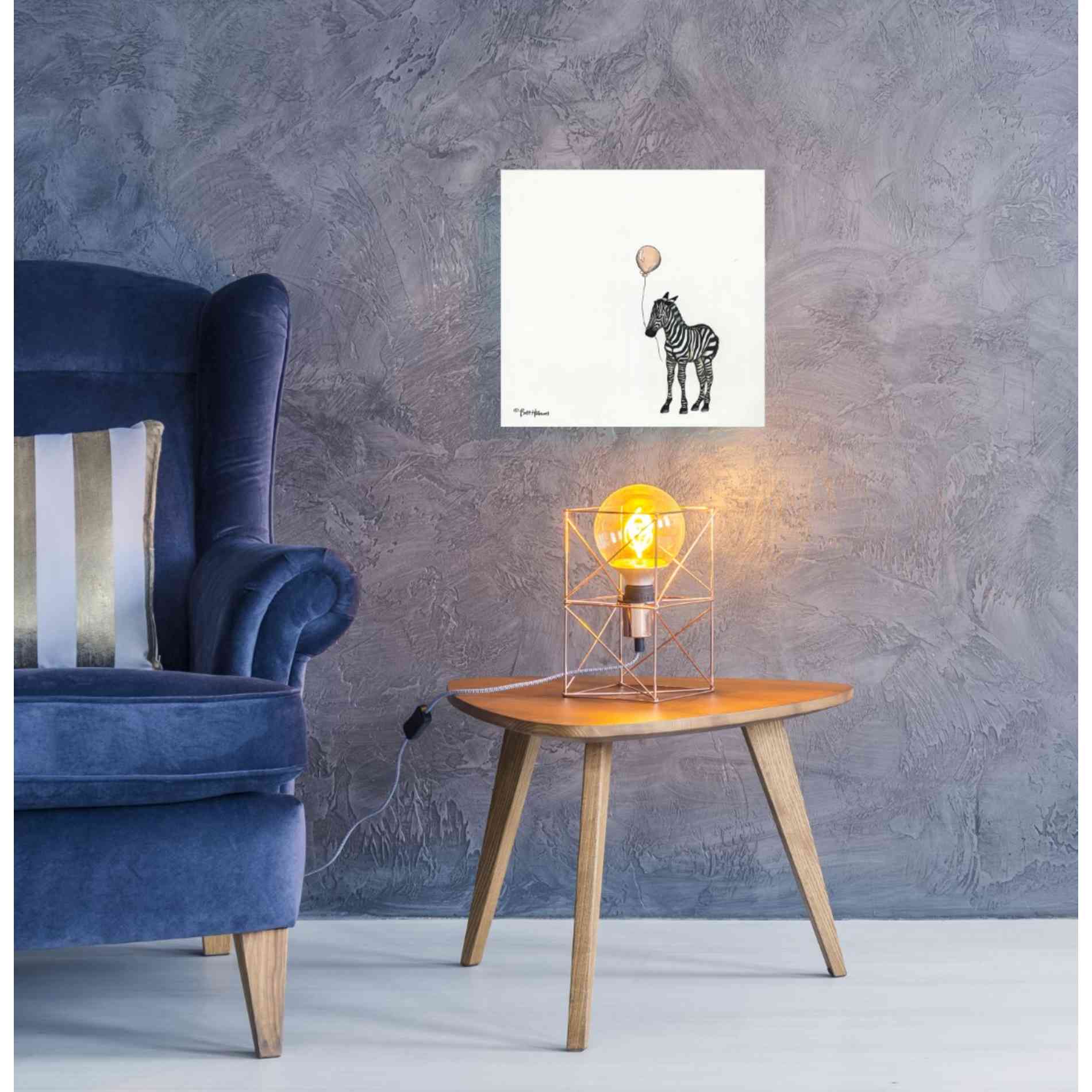 'Nursery Zebra' by Britt Hallowell, Canvas Wall Art,18 x 18