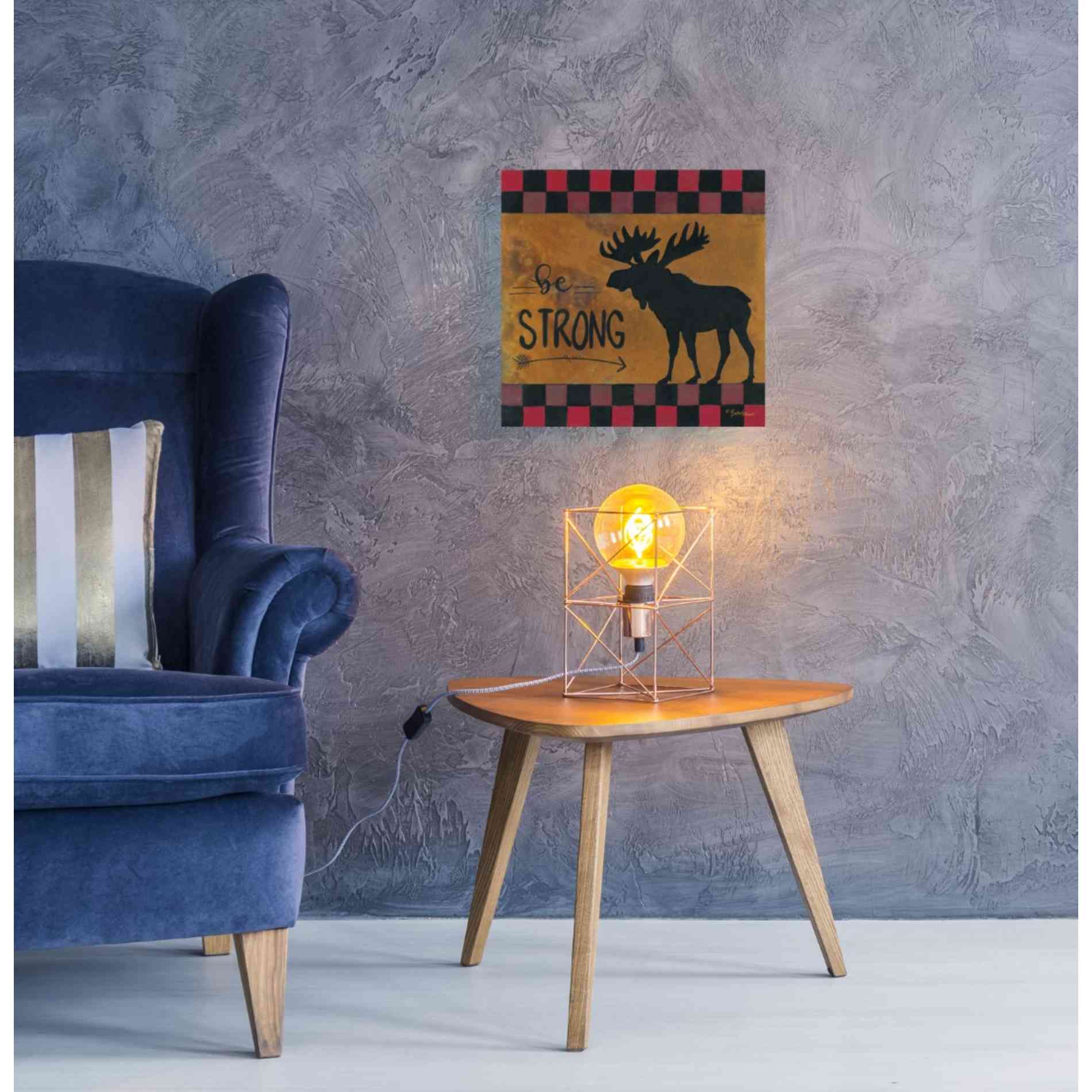 'Be Strong' by Britt Hallowell, Canvas Wall Art,18 x 18